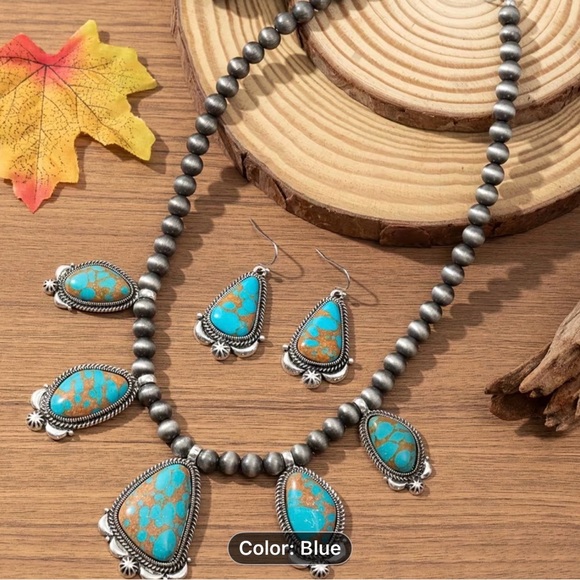 Retro Fashion Bohemian women Necklace and Earring Set - Picture 3 of 6